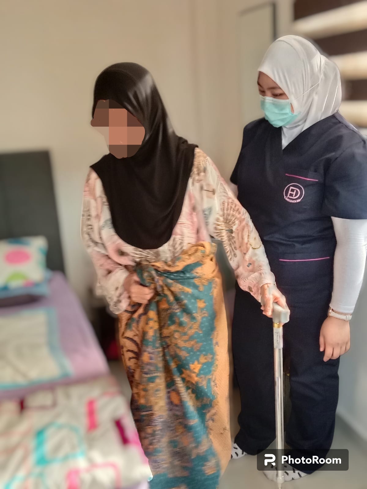 Caregiver with client